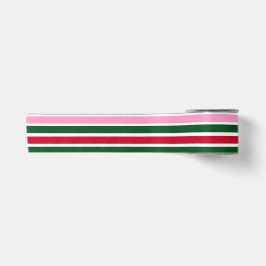 Weihnachts-Candy-Streifen in Rosa Grün und Rot Satinband