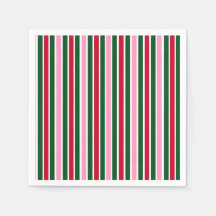 Weihnachts-Candy-Streifen in Rosa Grün und Rot