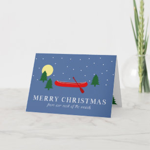 Weihnachts-Canoe-Grußkarte Feiertagskarte