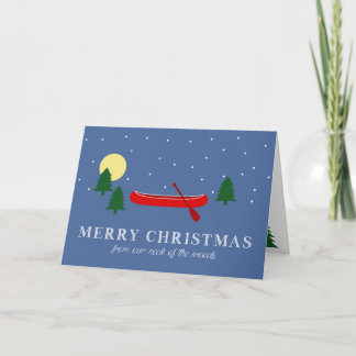 Weihnachts-Canoe-Grußkarte Feiertagskarte