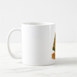 Weihnachts-Capybara schmückt Baum Kaffeetasse