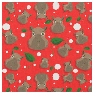 Weihnachts Capybara Stoff