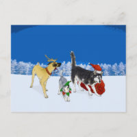 Weihnachts-Carol-Crew-Postkarte
