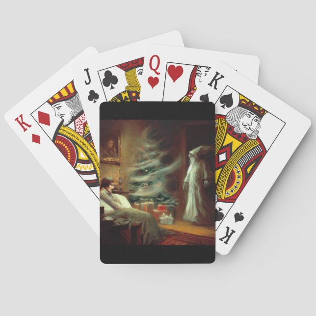 Weihnachts-Carol-Geist der Weihnachtszeit Gegenwar Spielkarten (Rückseite)