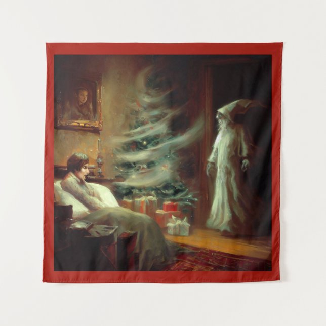 Weihnachts-Carol-Geist der Weihnachtszeit Gegenwar Wandteppich (Vorderseite)