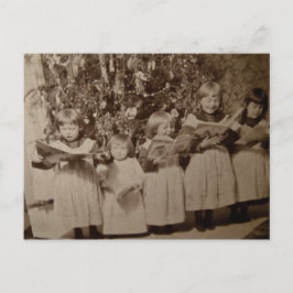 Weihnachts-Carol-Stereoview-Karte Feiertagspostkarte