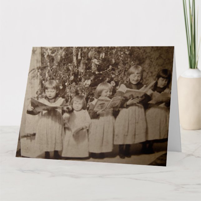 Weihnachts-Carol-Stereoview-Karte Karte (Vorderseite)