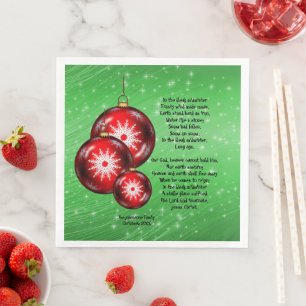 Weihnachts-Carol-Texte im Sommer 2009 Serviette