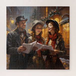 Weihnachts-Carolers Painting Jigsaw Puzzle