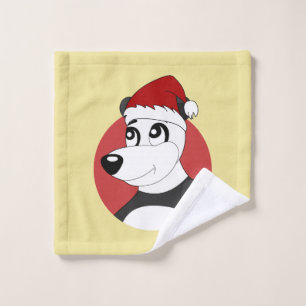 Weihnachts-Carton mit süßem Panda-Bären-Waschlappe Waschlappen
