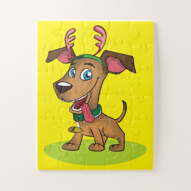 Weihnachts-Cartoon Doggie (Vertikal)