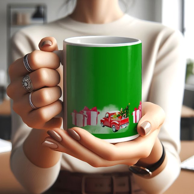 Weihnachts-Cartoon Grüne KAFFEE-TASSE Kaffeetasse (Von Creator hochgeladen)
