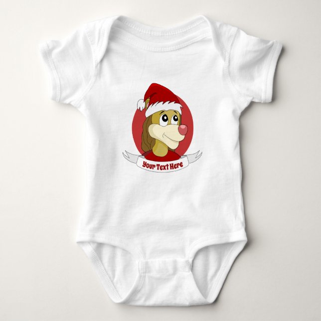 Weihnachts-Cartoon mit niedlichem Löwenkinderanzug Baby Strampler (Vorderseite)