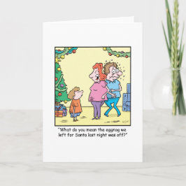 Weihnachts-Cartoon Off Eggnog Feiertagskarte