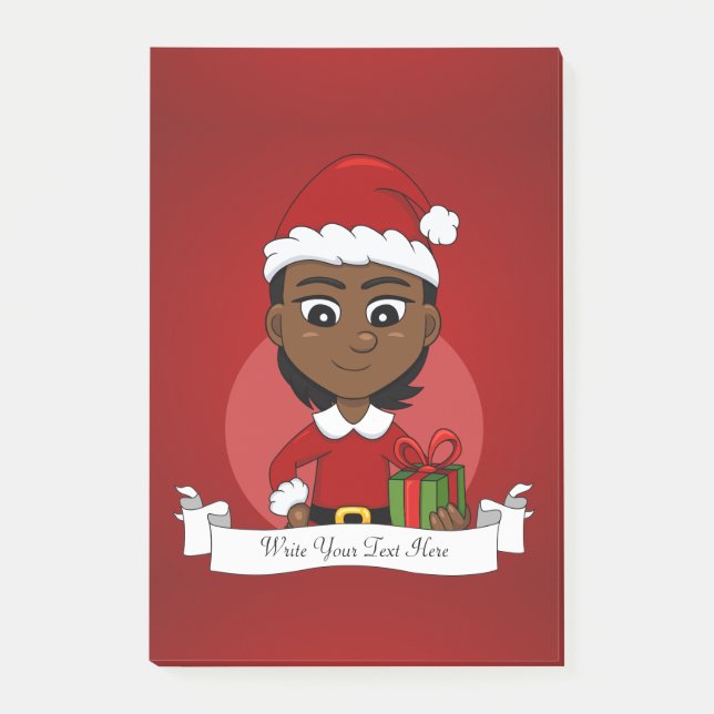 Weihnachts-Cartoon Post-it Klebezettel (Vorderseite)