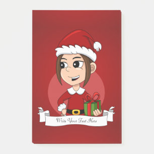 Weihnachts-Cartoon Post-it Klebezettel