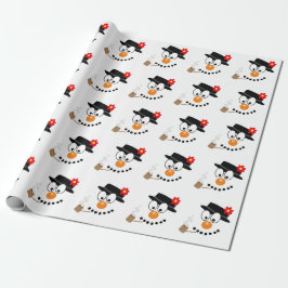 Weihnachts-Cartoon Snowman Fun Geschenkpapier