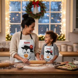 Weihnachts-Cartoon Snowman Schürze