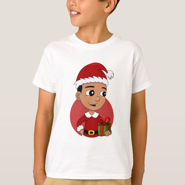 Weihnachts-Cartoon-T - Shirt (Vorderseite)