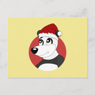 Weihnachts-Cartoons mit süßem Panda-Bär-Postkarte Postkarte