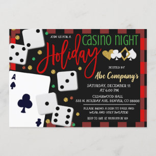 Weihnachts-Casino-Party Einladung