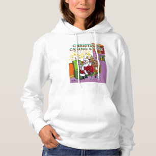 Weihnachts Casino Stil Frauen weiß Hoodie
