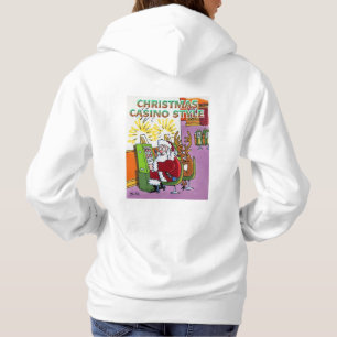 Weihnachts-Casino Stil Frauen weiß Hoodie zurück