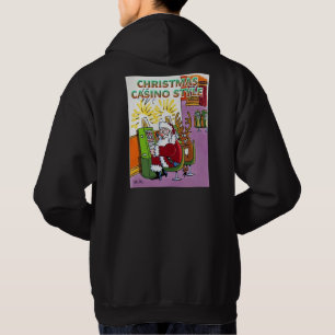 Weihnachts-Casino Stil schwarzer Hoodie-Back Hoodie