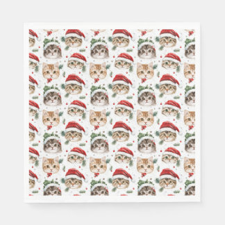 Weihnachts-Cat Party Napkins Serviette