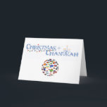 Weihnachts Chanukah Grußkarte Feiertagskarte<br><div class="desc">Eine große Feier einer großen Welt!!</div>