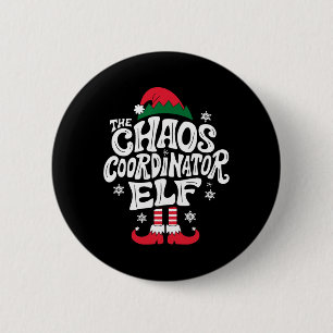 Weihnachts-Chaos-Koordinator-Elf Xmas-Pyjama-Gesch Button