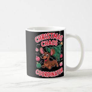 Weihnachts-Chaos-Koordinator Xmas Welpe Lustiger D Kaffeetasse
