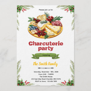 Weihnachts-Charcuterie-Party-Einladung Einladung