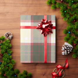 Weihnachts-Checked-Muster Geschenkpapier