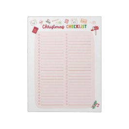 Weihnachts-Checkliste Zwei-Spalten-festes Notepad Notizblock