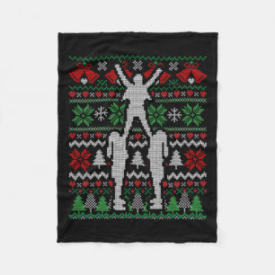 Weihnachts-Cheerleader-Geschenk Fleecedecke
