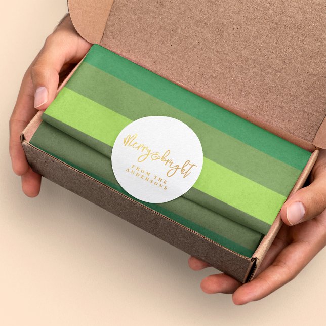 Weihnachts-Chef Grüne Streifen Holiday Tissue Papi Seidenpapier (Von Creator hochgeladen)