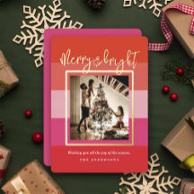 Weihnachts-Chef Red Stripes Holiday Foil Card