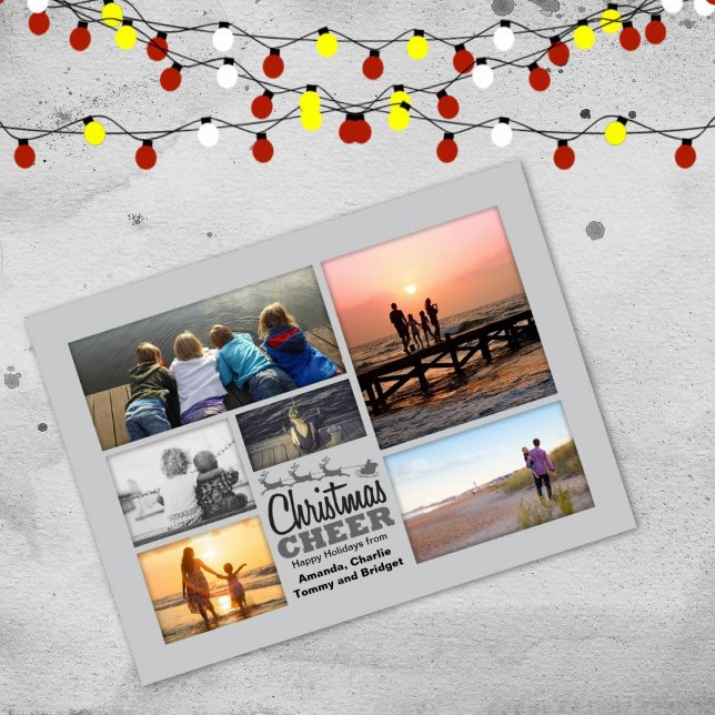 Weihnachts-Chef Silver Holiday Foto Postkarte (Von Creator hochgeladen)