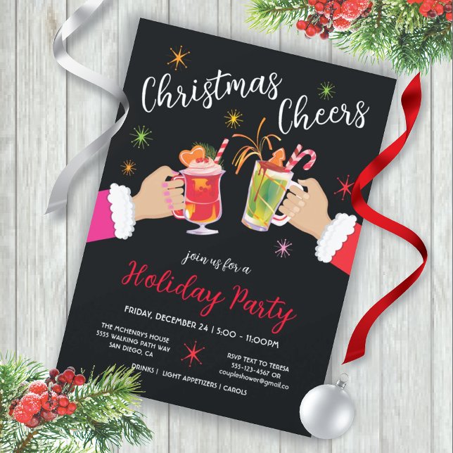 Weihnachts-Chef Toast Holiday Cocktail Party Invi Einladung (Von Creator hochgeladen)