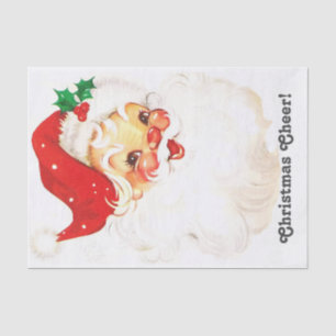Weihnachts-Chef Vintag Weihnachtsmann-Gesicht Seidenpapier