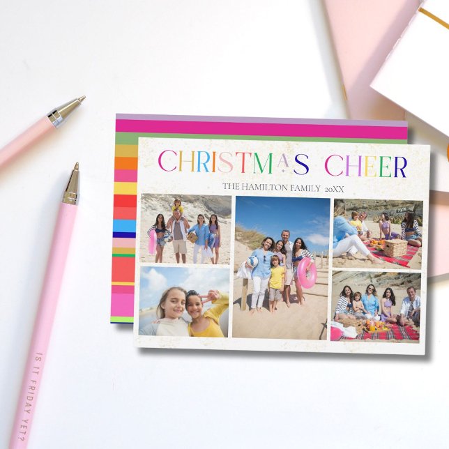 Weihnachts-Chef-Weihnachtskarte 5 Fotos Mitteilungskarte (Von Creator hochgeladen)