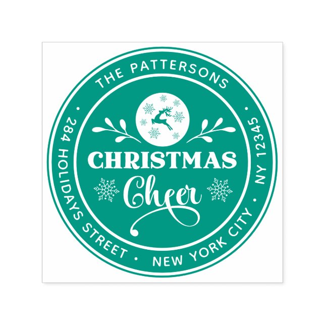 Weihnachts-Chef Winter Persönliche Rücksendeadress Permastempel (Design)