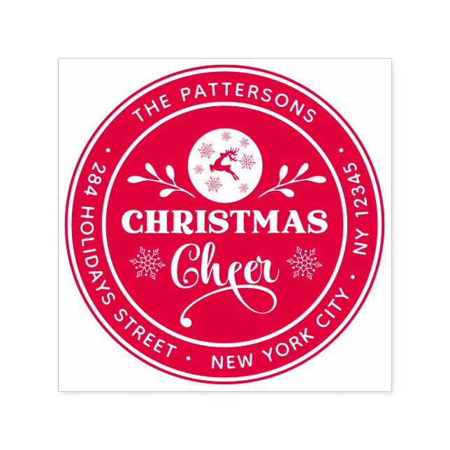 Weihnachts-Chef Winter Persönliche Rücksendeadress Permastempel (Design)