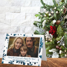 Weihnachts-Chic Blue Snowflake Holiday Foto geflog