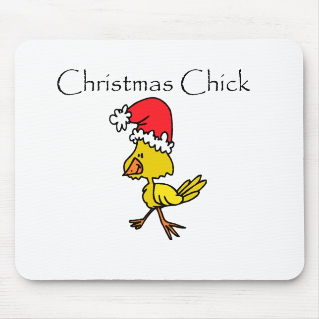 Weihnachts-Chick-Shirts und Geschenke Mousepad (Vorne)