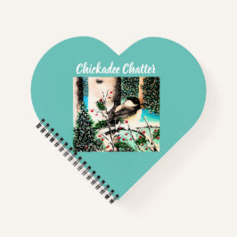 Weihnachts-Chickadee-Chat Notepad Notizbuch