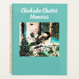 Weihnachts-Chickadee-Chat Notepad Planer