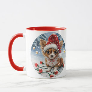 Weihnachts-Chihuahua-Santa-Hund Tasse