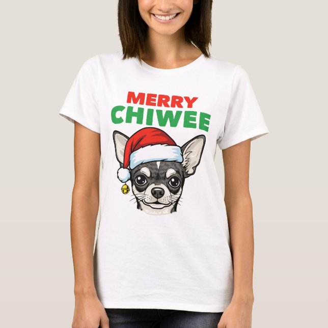 Weihnachts-Chihuahua T-Shirt (Vorderseite)